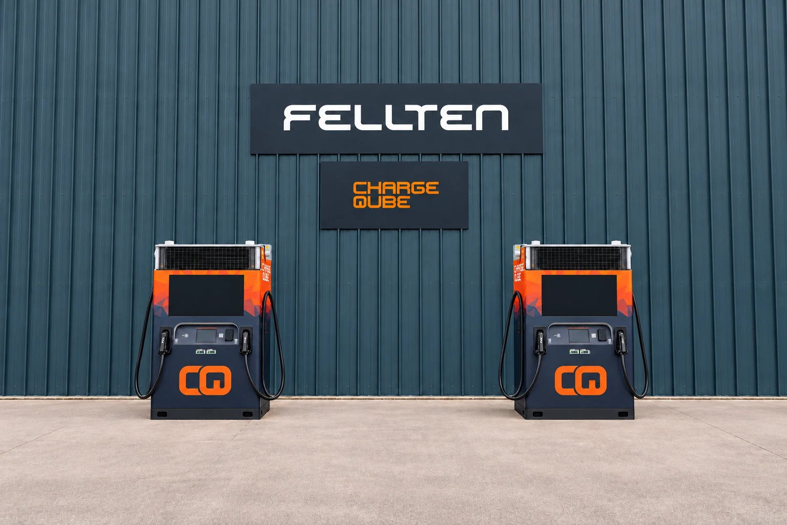 Two Charge Qube CQ160 rapid chargers on site